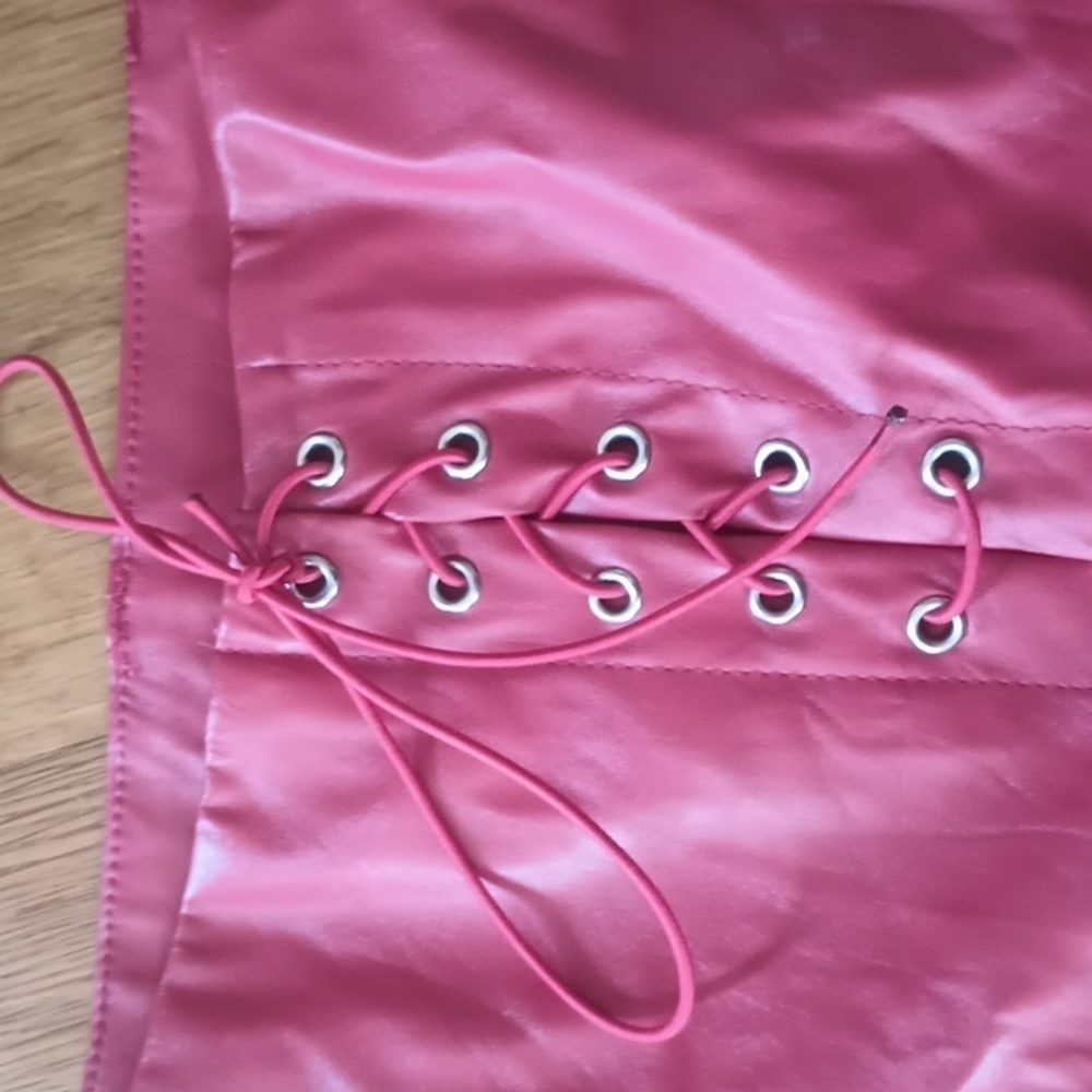 Lace Up Red Pants. Unknown Source. Size Large.Goo… - image 8